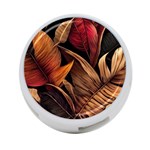 Ai Generated Leaves Tropical Palm 4-Port USB Hub (One Side) Front