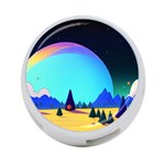 Ai Generated Trees Stars Planets Dreamlike Sun 4-Port USB Hub (One Side) Front