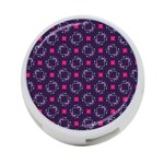 Geometric Pattern Retro Style Background 4-Port USB Hub (One Side) Front