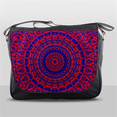 Background Wallpaper Geometric Digital Art Messenger Bag by Ravend