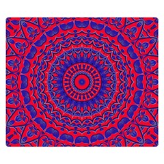 Background Wallpaper Geometric Digital Art One Side Premium Plush Fleece Blanket (small) by Ravend