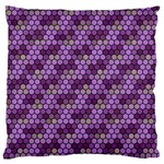 Pattern Seamless Design Decorative Hexagon Shapes Standard Premium Plush Fleece Cushion Case (One Side) Front