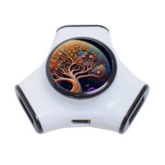 Trees Dream Art Intricate Patterns Digital Nature 3-port Usb Hub by Ravend
