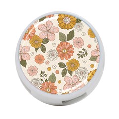 Flower Petals Plants Floral Print Pattern Design 4-port Usb Hub (one Side) by Ravend
