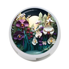 Ai Generated Flower Orchids Bloom Flora Nature 4-port Usb Hub (one Side) by Ravend