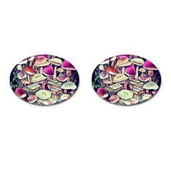 Sorcery Mushroom Cufflinks (oval) by GardenOfOphir
