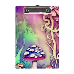 Tiny Forest Mushroom Fairy A5 Acrylic Clipboard by GardenOfOphir