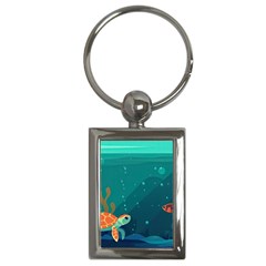 Ai Generated Ocean Sea Fish Aquatic Water Nature 5 Key Chain (rectangle) by Pakemis