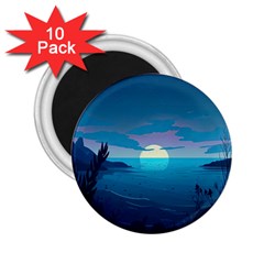 Ai Generated Ocean Sea Water Anime Nautical 2 2 25  Magnets (10 Pack)  by Pakemis