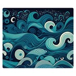 Waves Ocean Sea Abstract Whimsical Abstract Art One Side Premium Plush Fleece Blanket (Small) 50 x40  Blanket Front