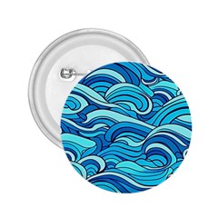 Pattern Ocean Waves Blue Nature Sea Abstract 2 25  Buttons by Pakemis