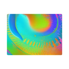 Contemporary Fluid Art Pattern In Bright Colors One Side Premium Plush Fleece Blanket (mini)