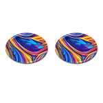Dancing In The Liquid Light Cufflinks (Oval) Front(Pair)