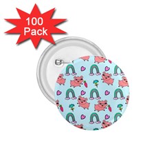 Pigs Pattern Art Design Drawing Sketch Wallpaper 1 75  Buttons (100 Pack)  by Wegoenart
