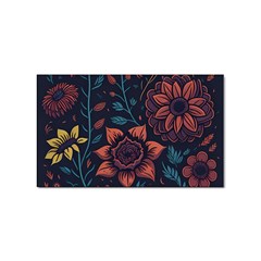 Flower Art Drawing Painting Spring Sticker Rectangular (100 Pack) by Jancukart