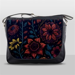 Flower Art Drawing Painting Spring Messenger Bag by Jancukart