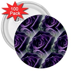 Purple Flower Rose Petals Plant 3  Buttons (100 Pack)  by Jancukart