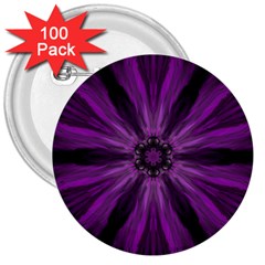 Pattern Purple Symmetry Dark 3  Buttons (100 Pack)  by Jancukart
