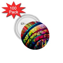 Stained Glass Window 1 75  Buttons (100 Pack)  by Jancukart
