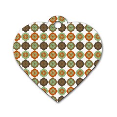 Pattern Dog Tag Heart (two Sides) by GardenOfOphir
