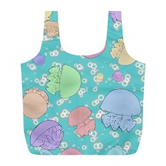Jellyfish Animal Translucent Full Print Recycle Bag (l) by Semog4