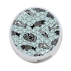 Fish Koi Ocean Sea Oriental Waves 4-port Usb Hub (two Sides) by Semog4