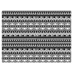 Tribal Zentangle Line Pattern One Side Premium Plush Fleece Blanket (extra Small) by Semog4