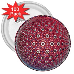 Sphere Spherical Metallic Colorful Circular Orb 3  Buttons (100 Pack)  by Jancukart