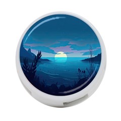 Ai Generated Ocean Sea Water Anime Nautical 4-port Usb Hub (one Side) by Ravend