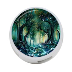 Trees Forest Mystical Forest Nature 4-port Usb Hub (two Sides) by Ravend