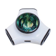 Trees Forest Mystical Forest Nature 3-port Usb Hub by Ravend