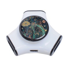 Ai Generated Flower Trees Forest Mystical Forest 3-port Usb Hub by Ravend