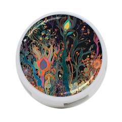Ai Generated Trees Forest Mystical Forest Nature 4-port Usb Hub (one Side) by Ravend