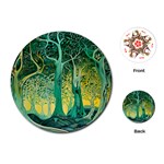 Nature Trees Forest Mystical Forest Jungle Playing Cards Single Design (Round) Front