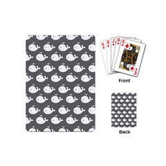 Cute Whale Illustration Pattern Playing Cards Single Design (mini) by GardenOfOphir