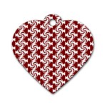 Candy Illustration Pattern Dog Tag Heart (Two Sides) Back
