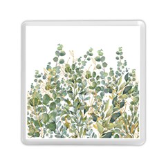 Gold And Green Eucalyptus Leaves Memory Card Reader (square) by Jack14