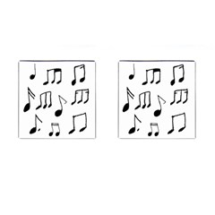 Music Is The Answer Phrase Concept Graphic Cufflinks (square) by dflcprintsclothing