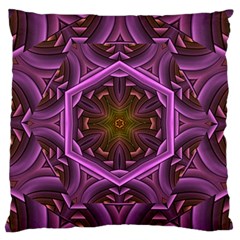 Rosette Mosaic Kaleidoscope Abstract Background Standard Premium Plush Fleece Cushion Case (two Sides) by Jancukart