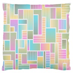 Color-blocks Large Premium Plush Fleece Cushion Case (two Sides) by nateshop