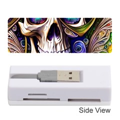 Gothic Cute Skull Floral Memory Card Reader (stick) by GardenOfOphir