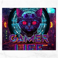 Gamer Life Rectangular Jigsaw Puzzl by minxprints