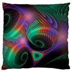Circle Art 3d Artwork Graphics Vortex Colorful Digital Art Large Premium Plush Fleece Cushion Case (Two Sides) Back