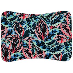 Leaves Leaf Pattern Patterns Colorfu Velour Seat Head Rest Cushion by Semog4