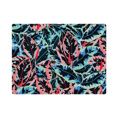 Leaves Leaf Pattern Patterns Colorfu Premium Plush Fleece Blanket (mini) by Semog4