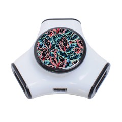 Leaves Leaf Pattern Patterns Colorfur 3-port Usb Hub by Semog4
