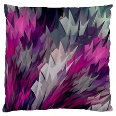 Colorful Artistic Pattern Design Large Premium Plush Fleece Cushion Case (two Sides) by Semog4