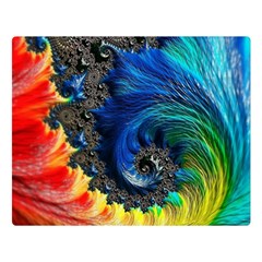 Colorful Digital Art Fractal Design Premium Plush Fleece Blanket (large) by Semog4