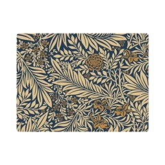 Brown Vintage Background Vintage Floral Pattern Brown Premium Plush Fleece Blanket (mini) by Semog4