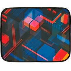 Minimalist Abstract Shaping Abstract Digital Art Minimalism Two Sides Fleece Blanket (mini) by Semog4